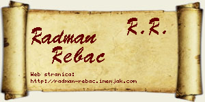 Radman Rebac vizit kartica